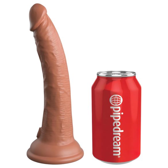 King Cock Elite Comfy - připínací dildo s harnesem (tmavé tělové)