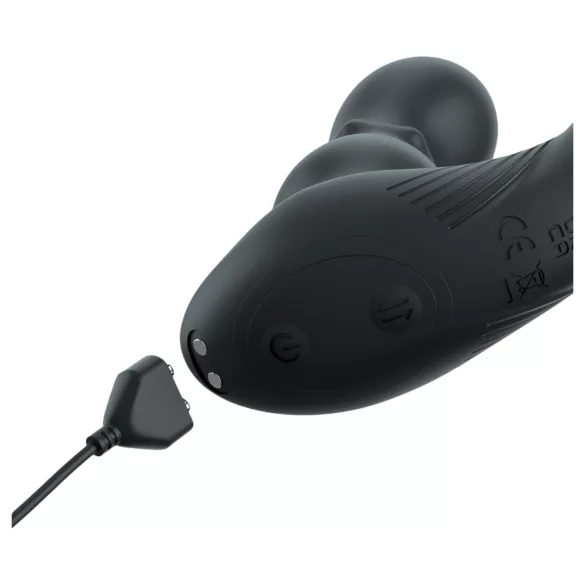 Anal Fantasy - anální vibrátor s rotující hlavicí a erekčním kroužkem - černý