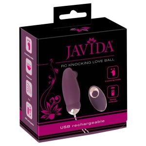 Javida - dobíjecí, rádiem řízené, pulzující vibrační vajíčko (fialové)