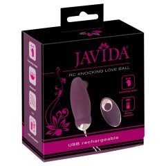   Javida - dobíjecí, rádiem řízené, pulzující vibrační vajíčko (fialové)