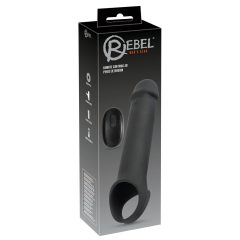   Rebel - nabíjecí vibrační návlek na penis na dálkové ovládání (černý)