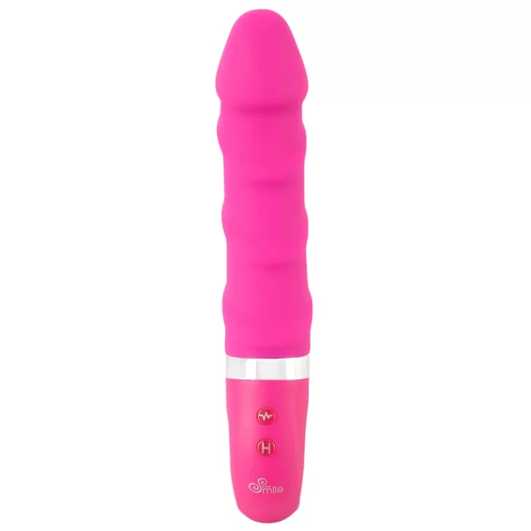 SMILE Soft - vibrátor s ohřevem a akumulátorem - silikon růžový