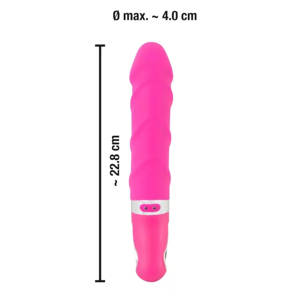 SMILE Soft - vibrátor s ohřevem a akumulátorem - silikon růžový