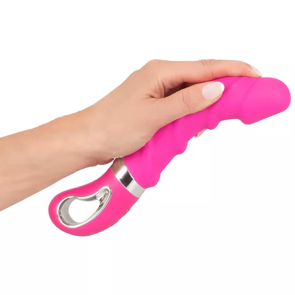 SMILE Soft - vibrátor s ohřevem a akumulátorem - silikon růžový