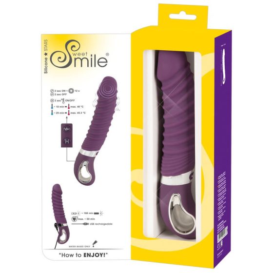 SMILE Soft - nabíjecí, ohřívající vibrátor (fialový)