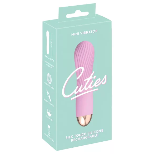 Cuties Mini - vibrátor na baterii - vodotěsný spirálový - růžový