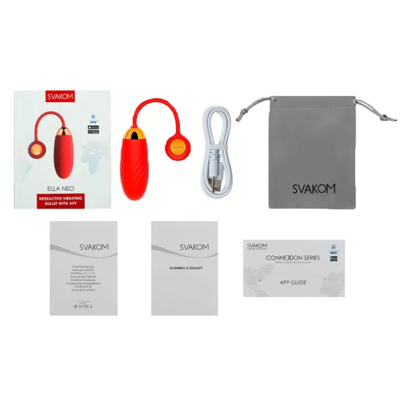 Svakom Ella Neo - vibrační vajíčko - chytré ovládání - červené
