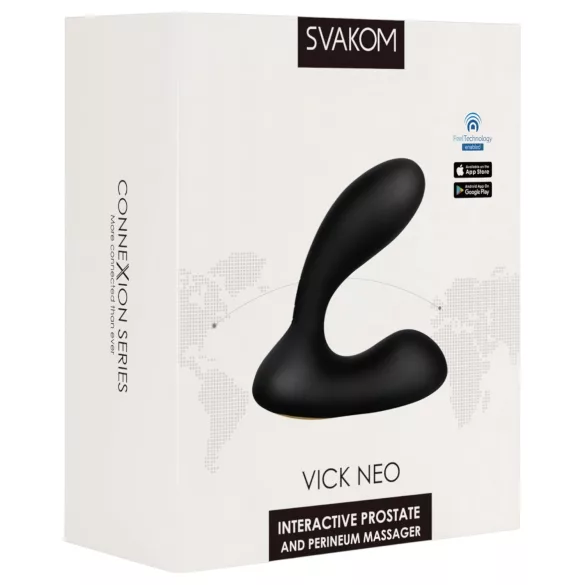 Svakom Vick Neo - anální vibrátor s VR a akumulátorem - černý