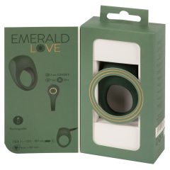   Emerald Love - dobíjecí, vodotěsný vibrační kroužek na penis (zelený)