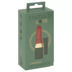   Emerald Love - akumulátorový vodotěsný vibrátor ve tvaru rtěnky (červený)