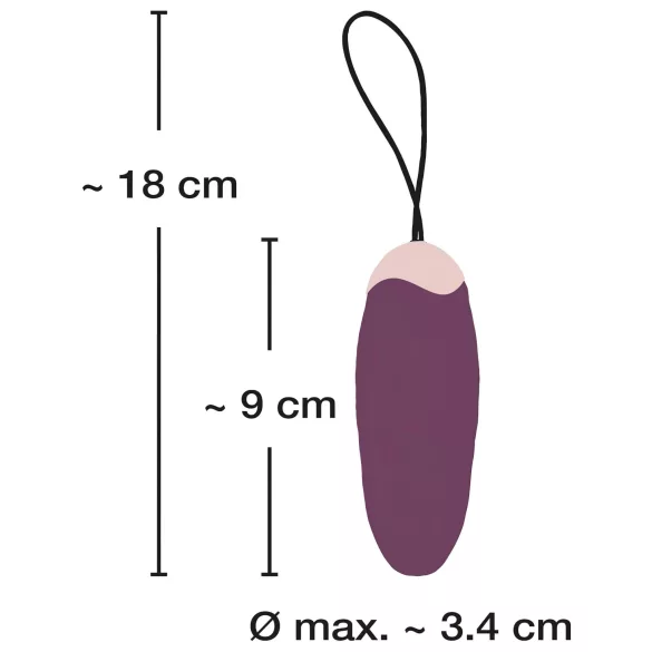 Javida Shaking Love - vibrační vajíčko s dálkovým ovládáním - fialové