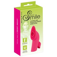   SMILE Licking - nabíjecí prstový vibrátor s jazyčkem se vzduchovou vlnou (růžový)