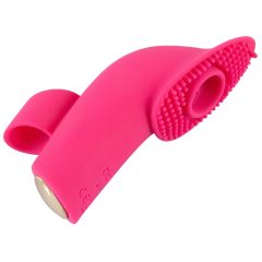   SMILE Licking - nabíjecí prstový vibrátor s jazyčkem se vzduchovou vlnou (růžový)