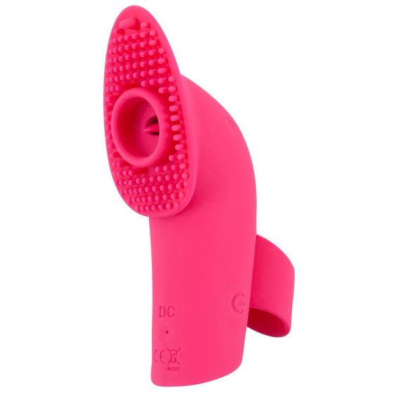 SMILE Licking - nabíjecí prstový vibrátor s jazyčkem se vzduchovou vlnou (růžový)