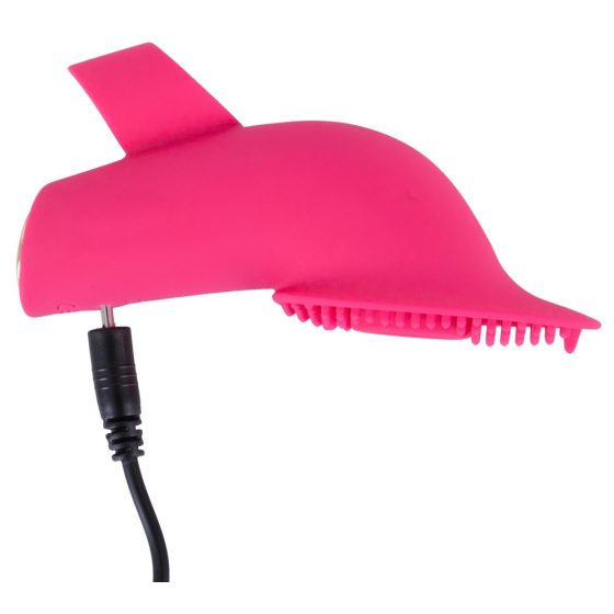 SMILE Licking - nabíjecí prstový vibrátor s jazyčkem se vzduchovou vlnou (růžový)