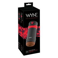   WYNE 04 - Dobíjecí, vibračně-sací masturbátor (černo-červený)