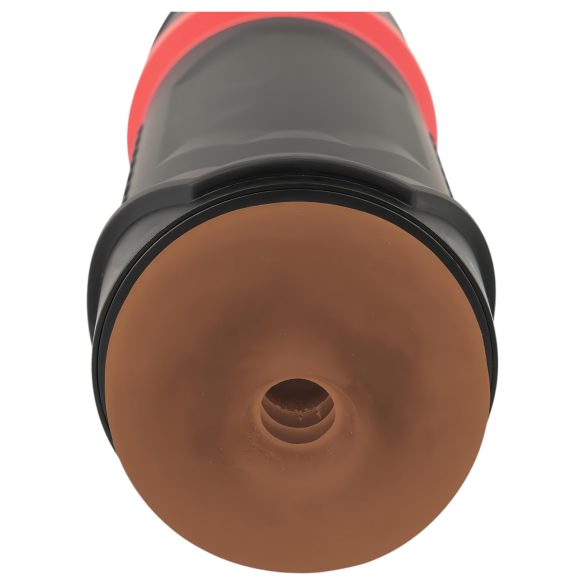 WYNE 04 - akumulátorový vibrační-sací masturbátor (hnědý)