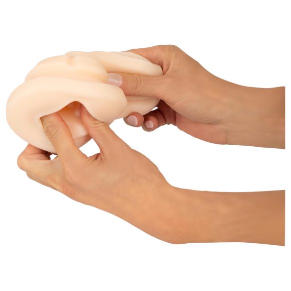 WYNE 01 - akku vibrační, sání, hřejivý masturbátor (černý)