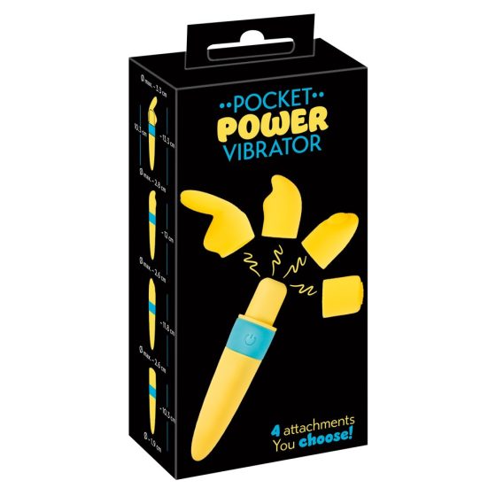You2Toys - Pocket Power - dobíjecí sada vibrátorů - žlutá (5 kusů)