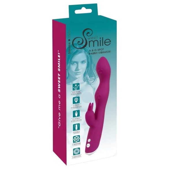 SMILE - flexibilní vibrátor s klitorální a G-bodovou stimulací (fialový)