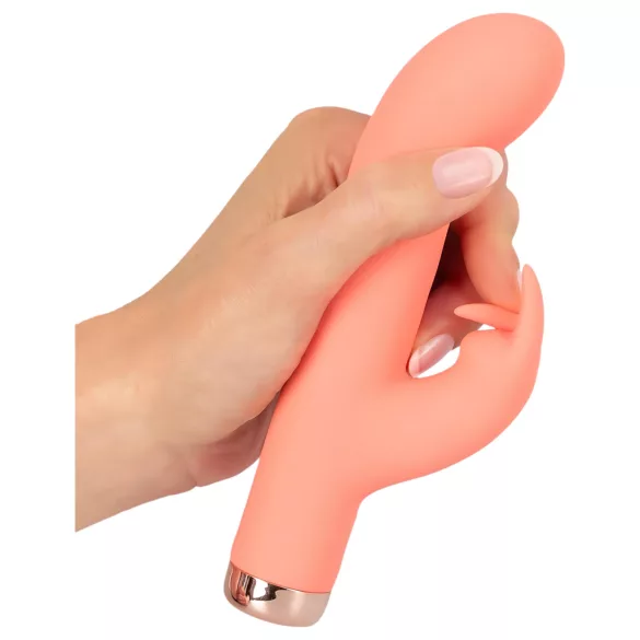 You2Toys - mini vibrátor s králíčkem - dobíjecí - broskvová barva