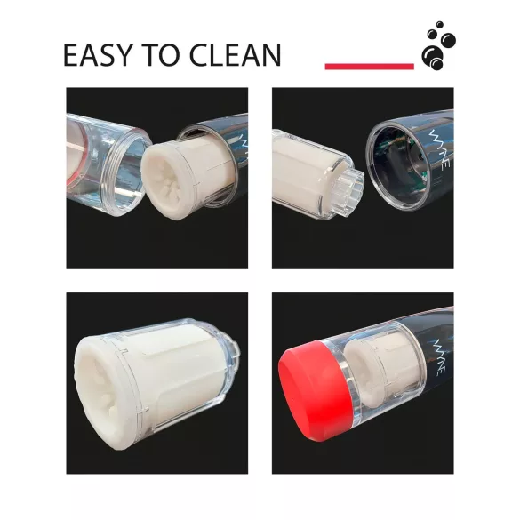 WYNE 05 - masturbátor s rotací - akumulátor - černá/bílá