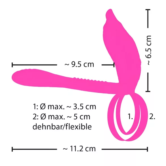 Couples Choice - vibrační erekční kroužek pro páry - dobíjecí, fialový