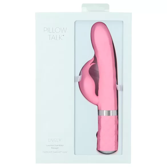 Pillow Talk Lively - vibrační stimulátor s akumulátorem a raménkem (růžový)