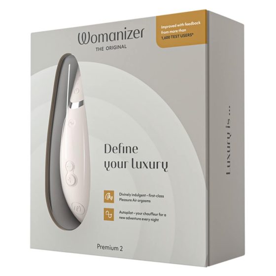 Womanizer Premium 2 - nabíjecí, vodotěsný stimulátor klitorisu (bílý)