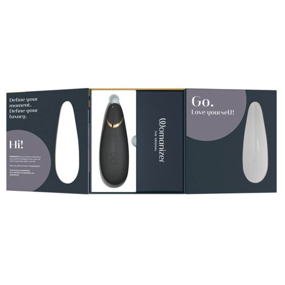 Womanizer Premium 2 - nabíjecí, vodotěsný stimulátor klitorisu (černý)