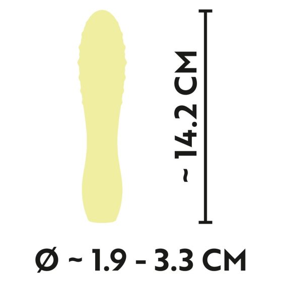Cuties Mini 3 - dobíjecí, vodotěsný, bzučivý vibrátor (žlutý)