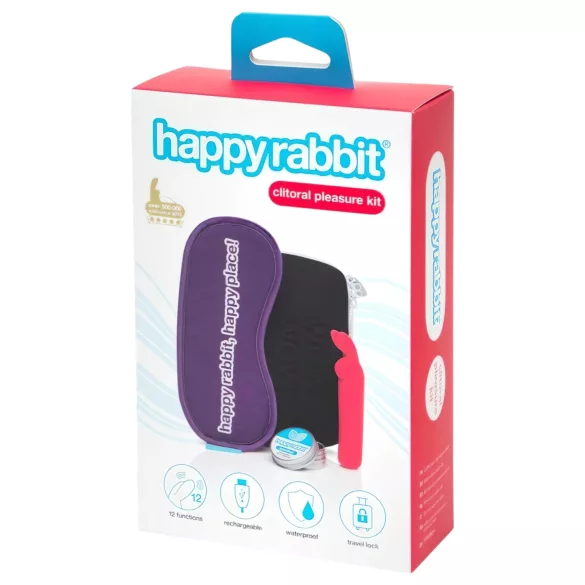 Happyrabbit - vibrátor na klitoris - sada s akumulátorem 4 díly