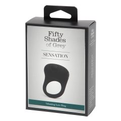   Padesát odstínů šedi - vibrační kroužek na penis Sensation na baterie (černý)