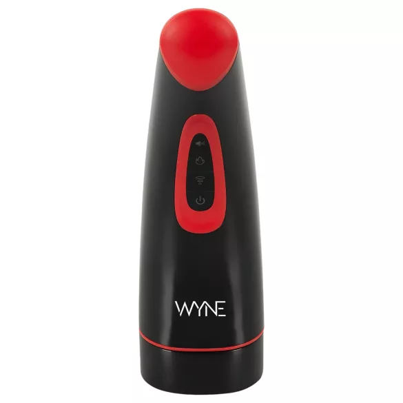 WYNE 03 - masturbátor s vibrací a sáním - akumulátor - černý