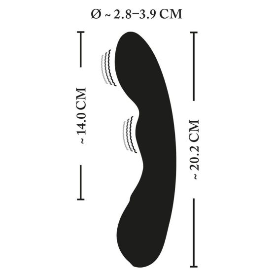 XOUXOU - Dobíjecí, vodotěsný vibrátor pro bod G (černý)