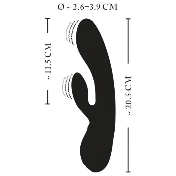 XOUXOU - akumulátorový vibrátor s ramenem na klitoris - černý
