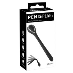  Penis Plug Dilator - dobíjecí uretrální vibrátor (0,6-1,1cm) - černý