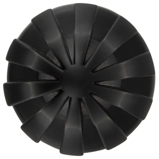 ANOS - super měkké, žebrované anální dildo - 5 cm (černé)