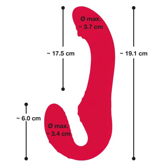 You2Toys - strapless vibrátor s dálkovým ovládáním - červený