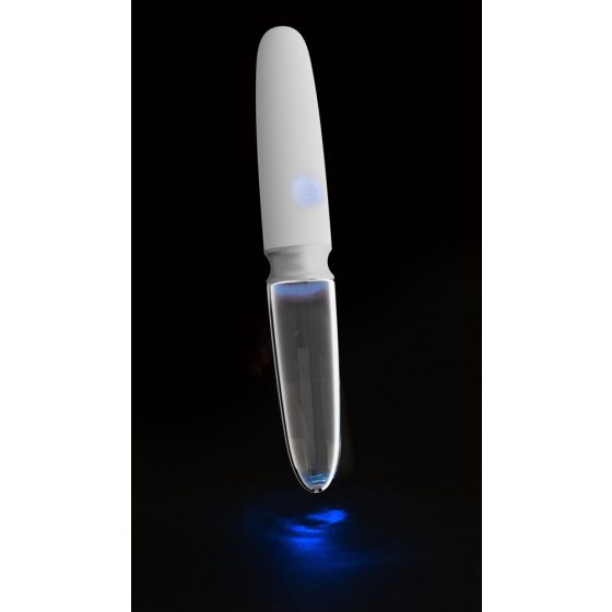 You2toys Liaison - dobíjecí tyčový vibrátor LED ze silikonového skla (průsvitný-bílý)