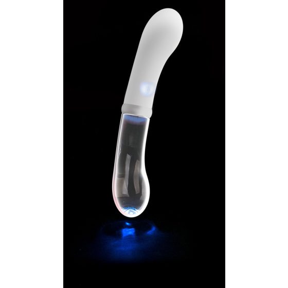 You2toys Liaison - dobíjecí vibrátor LED s bodem G ze silikonového skla (průsvitně bílý)