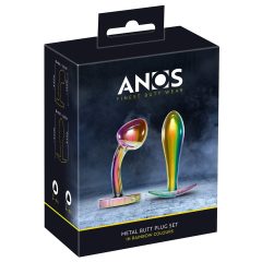 ANOS Metal Rainbow - sada kovových análních dild (2 kusy)
