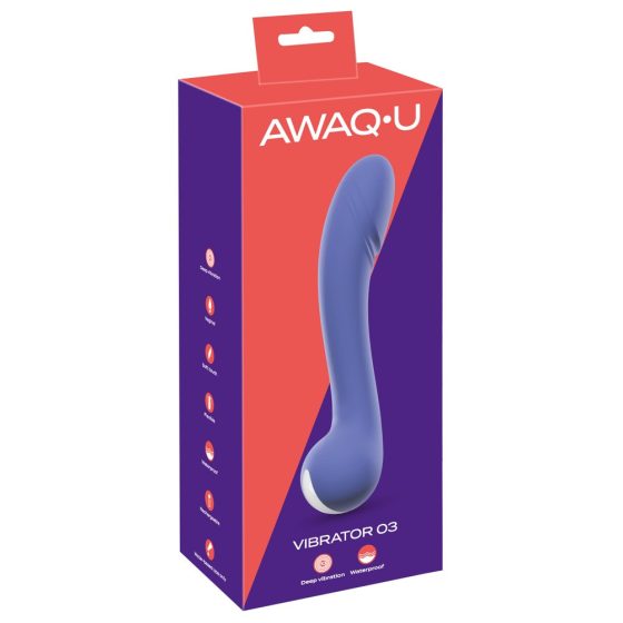 AWAQ.U 3 - Dobíjecí vibrátor pro bod G (fialový)