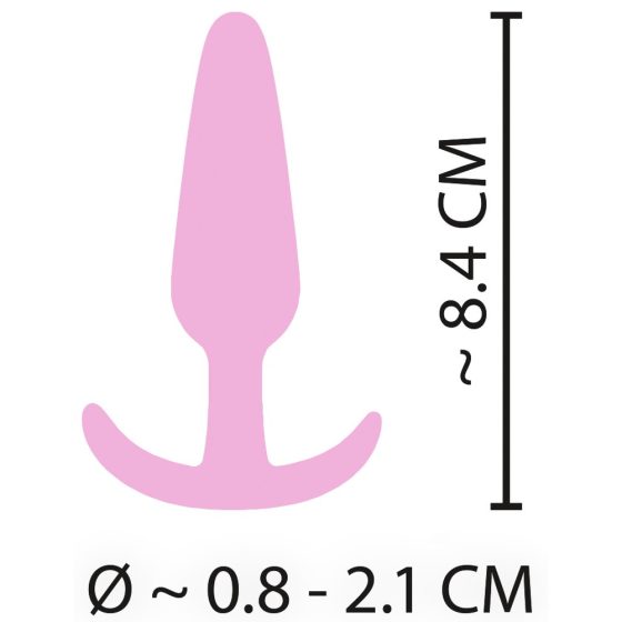 Cuties Mini Butt Plug - silikonové anální dildo - růžové (2,1cm)
