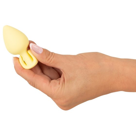 Cuties Mini Butt Plug - silikonové anální dildo - žluté (3,1cm)