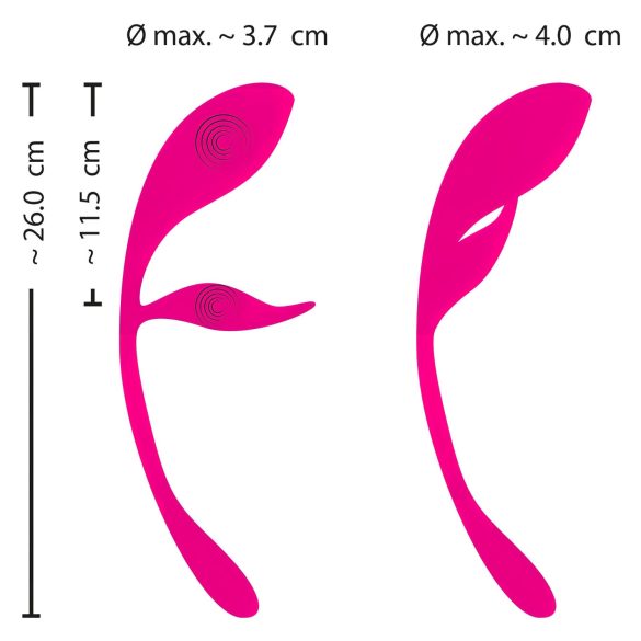 SMILE - vibrační vajíčko na dálkové ovládání - akumulátor - růžové