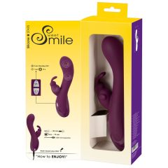   SMILE - 3motorový akumulátorový vibrátor s výkyvným ramenem (fialový)
