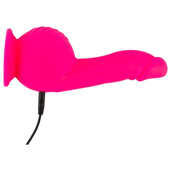 SMILE Powerful - dobíjecí vibrační dildo s přísavkou, 2 motory (růžové)
