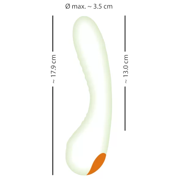You2Toys - vibrátor na bod G - svítící ve tmě - bílý