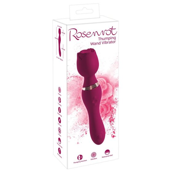You2Toys Rosenrot - dobíjecí růžový masážní vibrátor (červený)